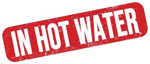 Hot Water Text Written Red Grungy Stamp Sign — Stok fotoğraf