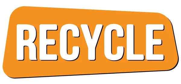 Текст Recycle Написаний Помаранчевій Марці Трапеції — стокове фото