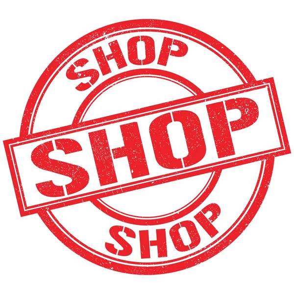 Shop Text Written Red Stamp Sign — Stock Photo, Image