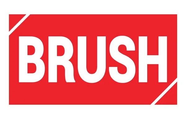Brush Text Written Red Rectangle Stamp Sign — Stock Photo, Image