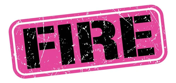 Fire Text Written Pink Black Grungy Stamp Sign —  Fotos de Stock