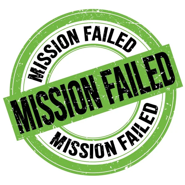 Mission Failed Text Written Green Black Grungy Stamp Sign — Stok fotoğraf