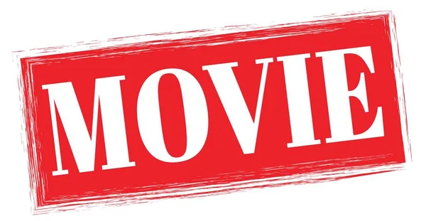 Movie Text Written Red Rectangle Stamp Sign — Zdjęcie stockowe