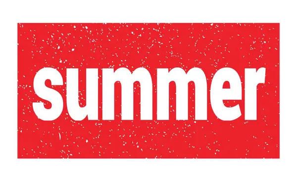 Summer Tekst Geschreven Rood Grungy Stempel Teken — Stockfoto