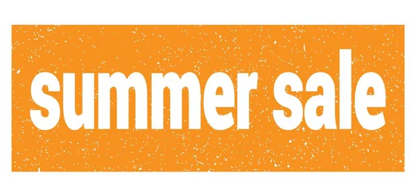 Summer Sale Text Written Orange Grungy Stamp Sign — Stockfoto