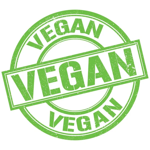 Vegan Text Written Green Stamp Sign — Photo