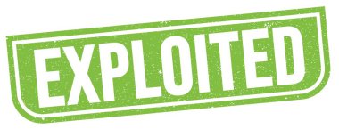 Yeşil grungy mühür işareti üzerine yazılmış ExPLOITED metin.