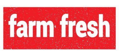 Çiftlik taze metni kırmızı pul işareti üzerine yazılmış..