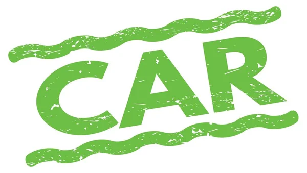 Car Text Written Green Lines Stamp Sign — Stock Photo, Image