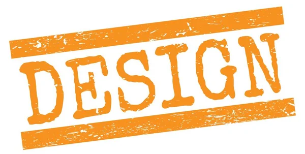 Design Text Written Orange Grungy Lines Stamp Sign — Photo