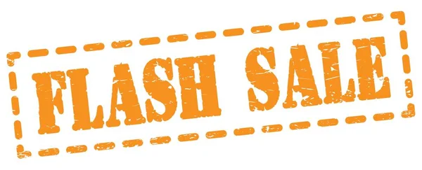 Flash Sale Text Written Orange Dash Stamp Sign — 图库照片