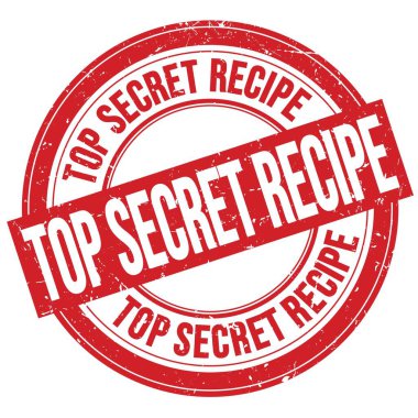 Kırmızı yuvarlak grungy mühür işareti üzerine yazılmış üst düzey gizli metin