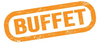 Açık büfe, turuncu dikdörtgen mühür işareti üzerine yazılmış metin.