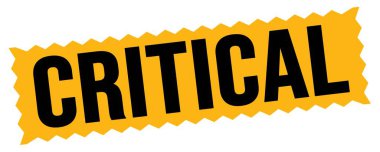 Turuncu-siyah zig-zag mühür işareti üzerine CRITICAL metin.