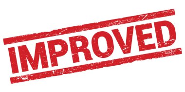 Kırmızı dikdörtgen mühür işareti üzerine yazılmış İMPROVED metin.
