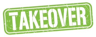 Yeşil grungy mühür işareti üzerinde TAKEover metni.