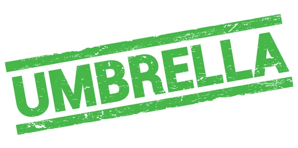 Umbrella Text Written Green Rectangle Stamp Sign — Stock Photo, Image