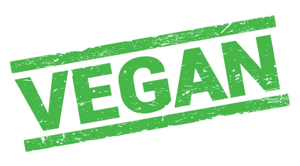 Vegan Text Written Green Rectangle Stamp Sign — Photo