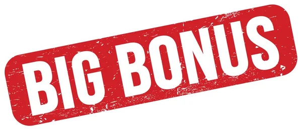 Big Bonus Text Written Red Grungy Stamp Sign — Foto Stock