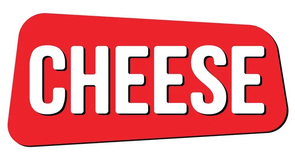 Cheese Text Written Red Trapeze Stamp Sign — Zdjęcie stockowe