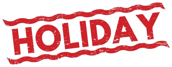 Holiday Text Written Red Lines Stamp Sign — Stock Fotó