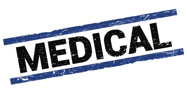 Medical Text Written Black Blue Rectangle Stamp Sign — Fotografia de Stock