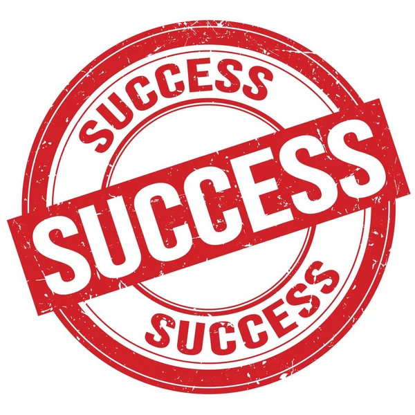 Success Text Written Red Grungy Stamp Sign — Stockfoto