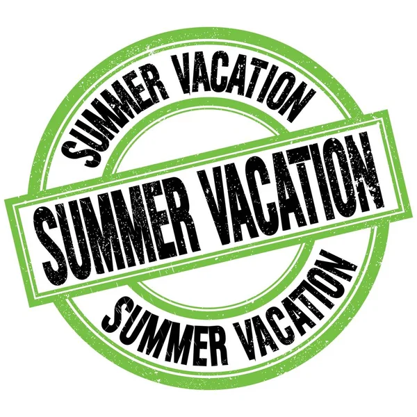Summer Vacation Text Written Green Black Stamp Sign — Stockfoto