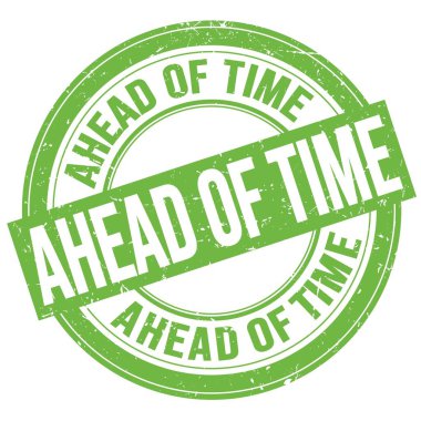 Yeşil yuvarlak grungy işareti üzerine yazılmış Time metninin ilerisinde