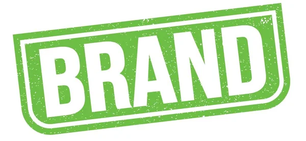 Brand Text Written Green Grungy Stamp Sign — ストック写真