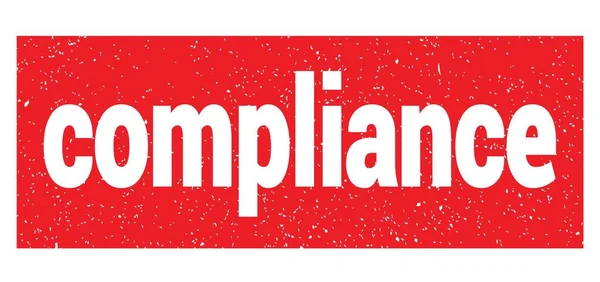 Compliance Text Written Red Grungy Stamp Sign — Fotografia de Stock