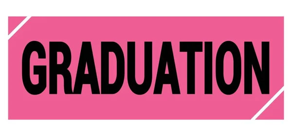 Graduering Tekst Skrevet Pink Sort Grungy Stempel Tegn - Stock-foto