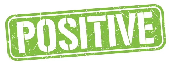 Positive Text Written Green Grungy Stamp Sign — Stock fotografie