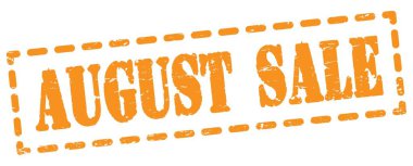 Turuncu panele yazılmış AĞUSTOS Satılık Metin.