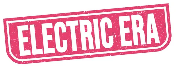 Elektromos Era Szöveg Rózsaszín Grungy Bélyegzőtáblára Írva — Stock Fotó