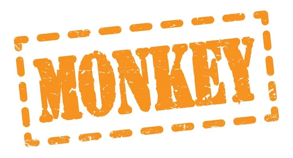 Monkey Texto Escrito Sinal Carimbo Laranja Traço — Fotografia de Stock