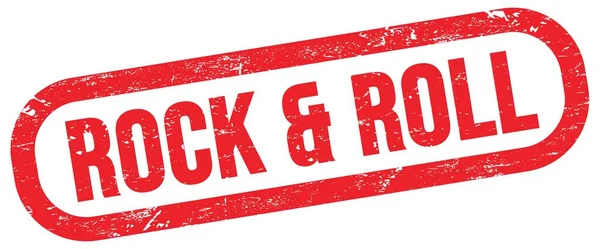 Rock Roll Text Red Rectangle Stamp Sign — Fotografia de Stock
