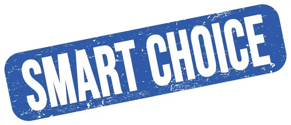 Smart Choice Texto Escrito Azul Grungy Sello — Foto de Stock