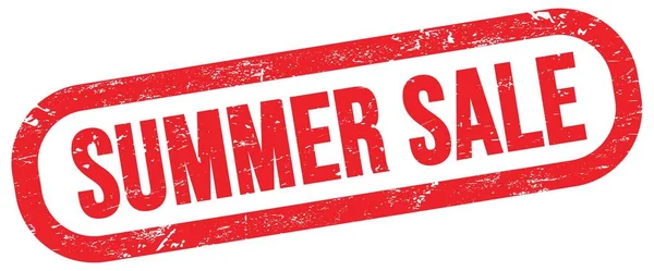 Summer Sale Text Red Rectangle Stamp Sign — Fotografia de Stock