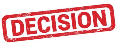 Kırmızı dikdörtgen damga işareti üzerine yazılmış karar metni.