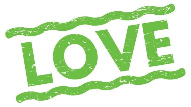 Yeşil satır işareti üzerine yazılmış aşk metni.