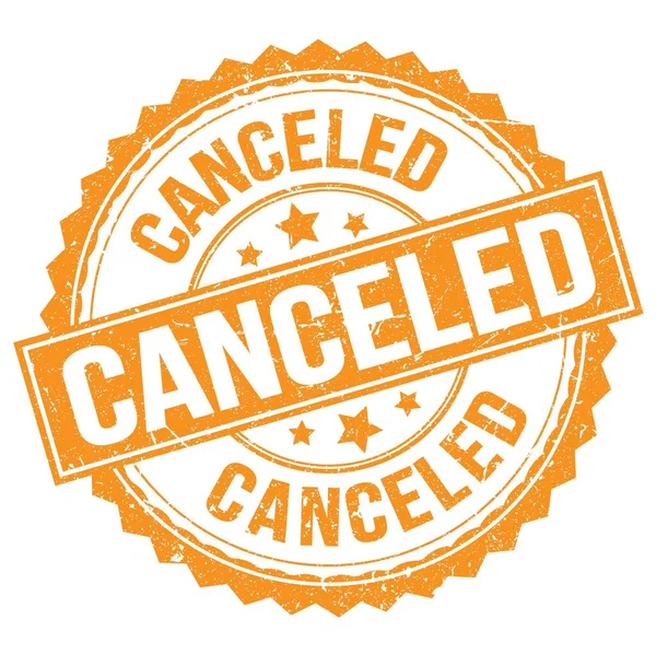Canceled Text Written Orange Stamp Sign — 图库照片