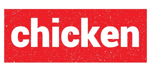 Chicken Text Written Red Grungy Stamp Sign — Fotografia de Stock