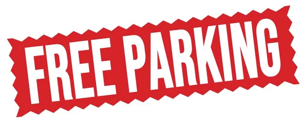 Free Parking Text Written Red Zig Zag Stamp Sign — Foto Stock