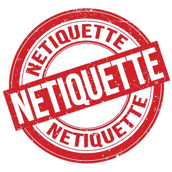 Netiquette Text Written Red Grungy Stamp Sign — Φωτογραφία Αρχείου