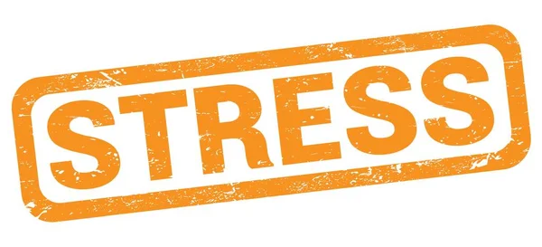 Stress Text Written Orange Rectangle Stamp Sign — 图库照片