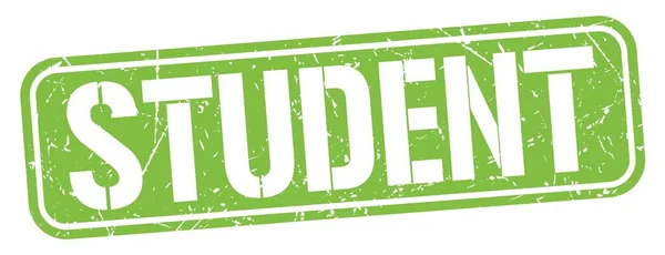 Student Text Written Green Grungy Stamp Sign — Zdjęcie stockowe