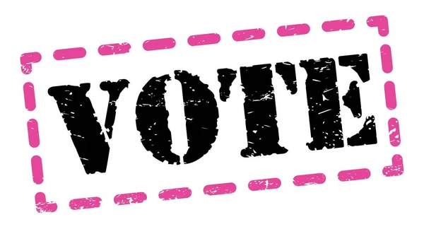 Vote Text Written Pink Black Dash Stamp Sign — Stock Photo, Image
