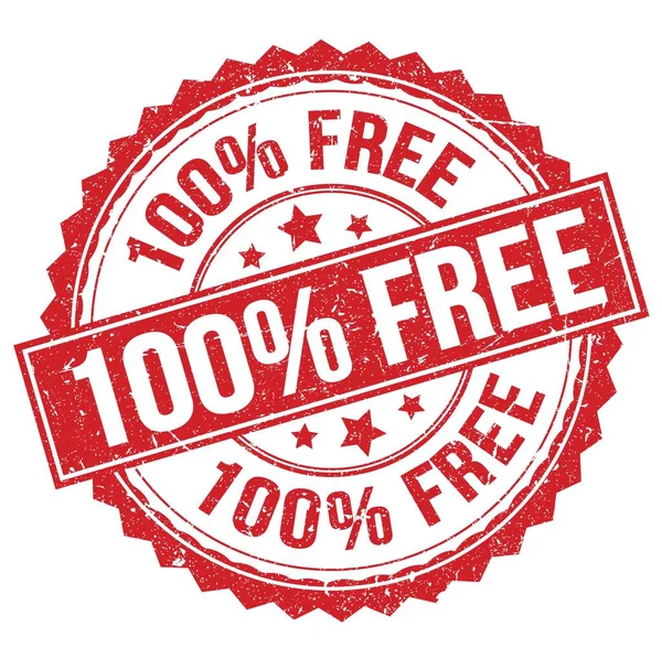 100 Free Text Written Red Stamp Sign — Foto Stock