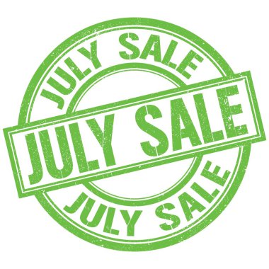 Yeşil yuvarlak damga işareti üzerine yazılmış metin satışı